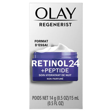 2 Pack - Olay Regenerist Retinol 24 + Peptide Night Face Moisturizer 0.5oz