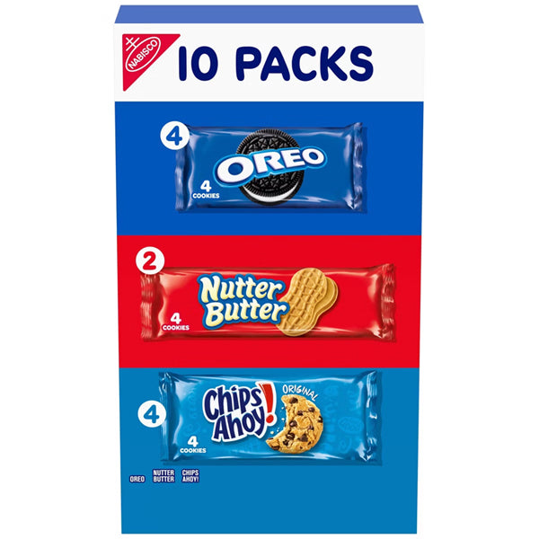 2 Pack - Nutter Butter, Oreo, Chips Ahoy! Nabisco Sweet Variety Pack 10 Count Each