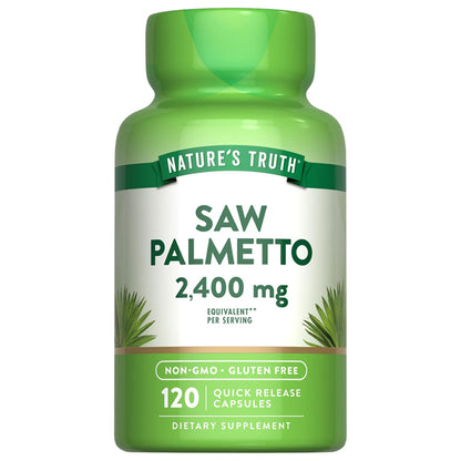 2 Pack - Nature's Truth Saw Palmetto Extract 2400mg 120 Capsules Each