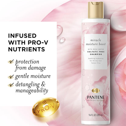 2 Pack -Pantene Nutrient Blends Shampoo & Conditioner Set Rose Water