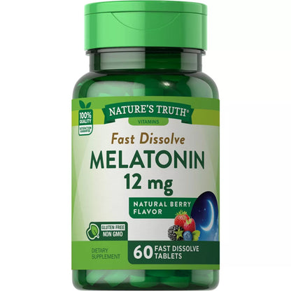 2 Pack - Nature's Truth Melatonin Fast Dissolve Tablets Berry 60ct Each
