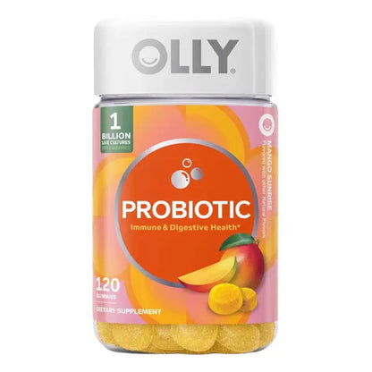 2 Pack - OLLY Probiotic Immune and Digestive Gummy Mango Sunrise 120 Count OLLY