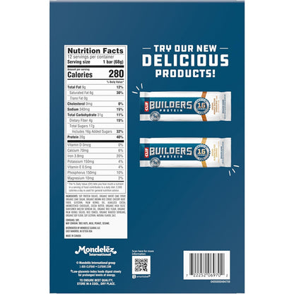 2 Pack - CLIF BUILDERS Protein Bars OREO-Flavored 20g Plant Based Protein 12 Count Each