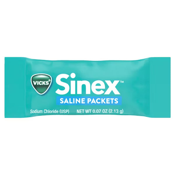 2 Pack - Vicks Sinex Saline Nasal Rinse Starter Kit 1 Bottle + 30 Refill Packets Each Vicks