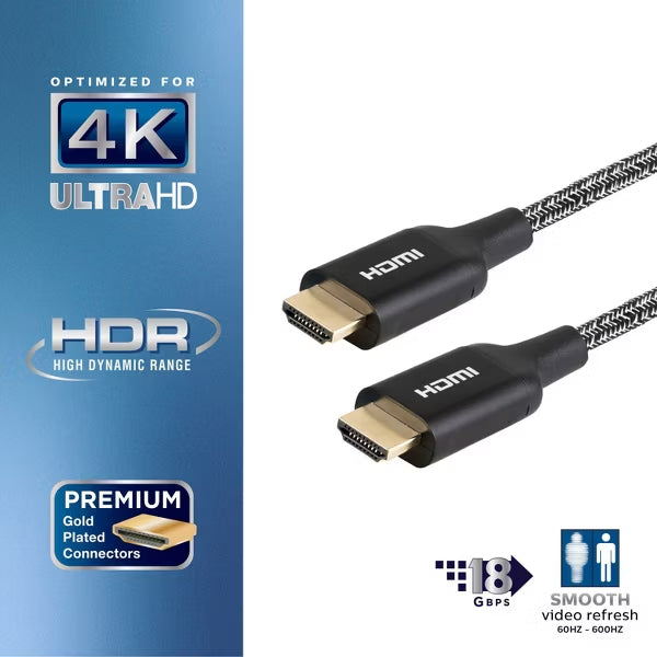 2 Pack - Philips 10' Elite Premium High-Speed 4K HDMI Cable with Ethernet