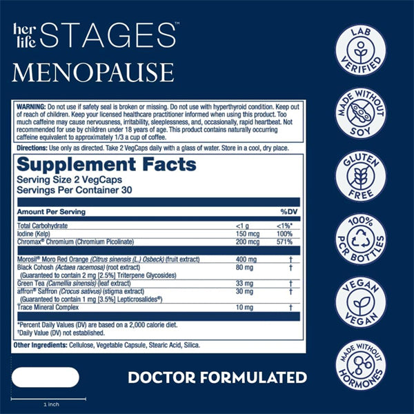 2 Pack - Solaray Menopause her Life Stages Menopause Supplement 60 VegCaps