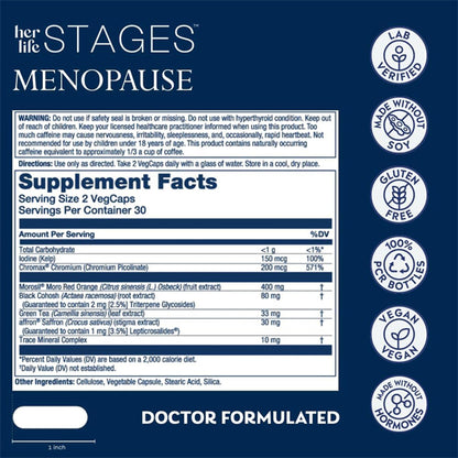 2 Pack - Solaray Menopause her Life Stages Menopause Supplement 60 VegCaps