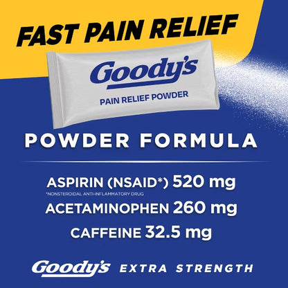 2 Pack - Goody's Extra Strength Headache and Pain Relief Powder Aspirin 50 Count