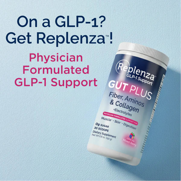 2 Pack - Replenza GLP-1 Support Daily Replenisher Mixed Berry 30 Scoops Replenza