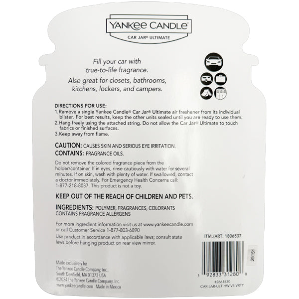 2 Pack - Yankee Candle Car Jar Multipack Air Freshener Holiday Scents 5 Count