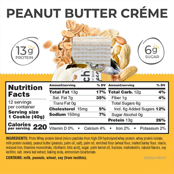 2 Pack - Power Crunch Protein Wafer Bars Peanut Butter Creme 12 Count