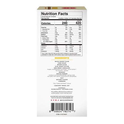 2 Pack - Miss Jones Chocolate Chunk Banana Protein Bread Mix 14oz 3 Count Each