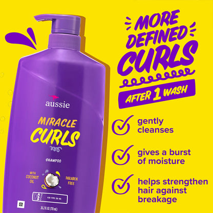 Aussie Miracle Curls Shampoo and Conditioner Dual Pack 26.2 oz