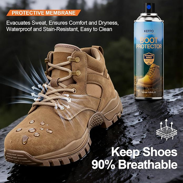 2 Pack - KEFPO Durable Water Repellent for Boots Suede, Leather, Fabric 6.76oz KEFPO