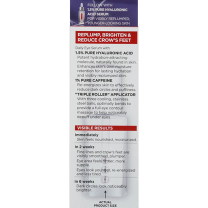 2 Pack - L'Oréal  Revitalift Derm Intensives Brightening Eye Serum 0.67oz