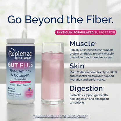 2 Pack - Replenza GLP-1 Support Daily Replenisher Mixed Berry 30 Scoops Replenza