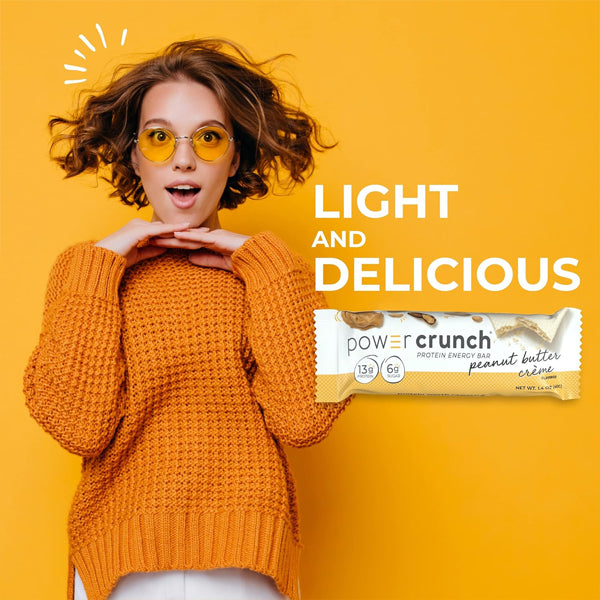 2 Pack - Power Crunch Protein Wafer Bars Peanut Butter Creme 12 Count