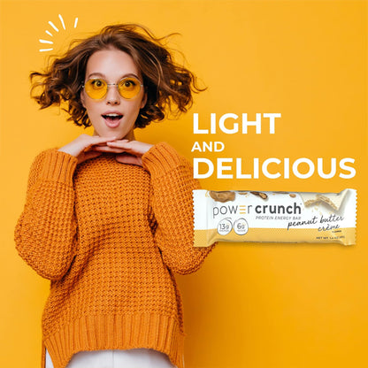 2 Pack - Power Crunch Protein Wafer Bars Peanut Butter Creme 12 Count