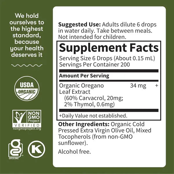 2 Pack - Garden of Life Organics Oil of Oregano Seasonal Drops 1fl oz Garden of Life
