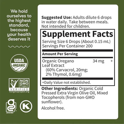 2 Pack - Garden of Life Organics Oil of Oregano Seasonal Drops 1fl oz Garden of Life