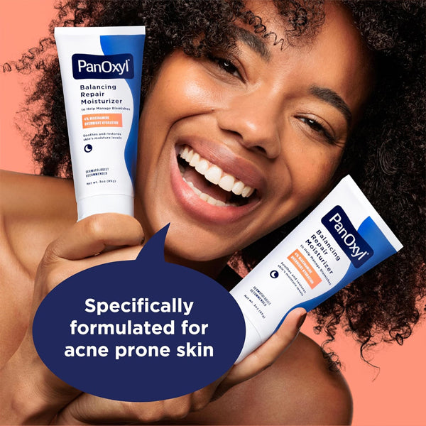2 Pack - PanOxyl PM Balancing Repair Moisturizer with Niacinamide 3oz PanOxyl