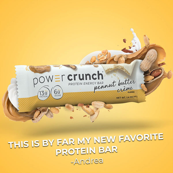 2 Pack - Power Crunch Protein Wafer Bars Peanut Butter Creme 12 Count