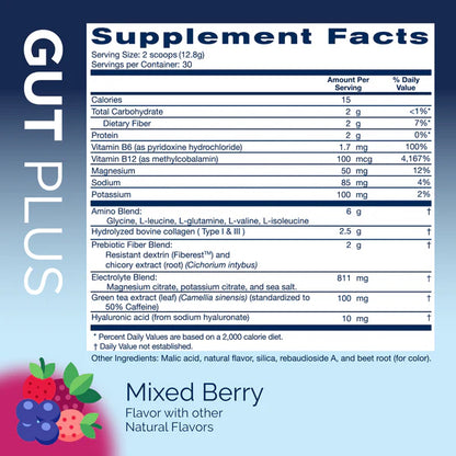 2 Pack - Replenza GLP-1 Support Daily Replenisher Mixed Berry 30 Scoops Replenza