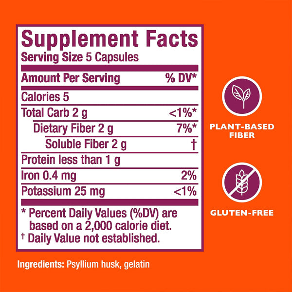 2 Pack - Metamucil 3-in-1 Psyllium Husk Fiber Supplement 160 Count Each