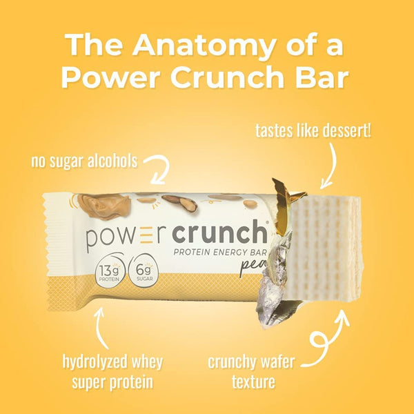 2 Pack - Power Crunch Protein Wafer Bars Peanut Butter Creme 12 Count