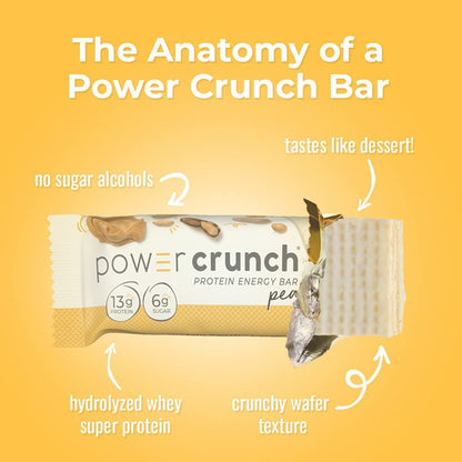 2 Pack - Power Crunch Protein Wafer Bars Peanut Butter Creme 12 Count