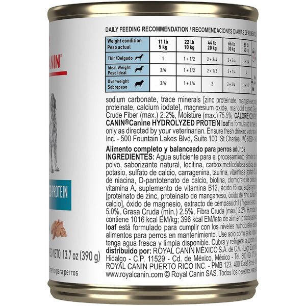 6 Pack - ROYAL CANIN Veterinary Diet Canine Hydrolyzed Protein Adult Loaf Dog Food 13.7oz Royal Canin