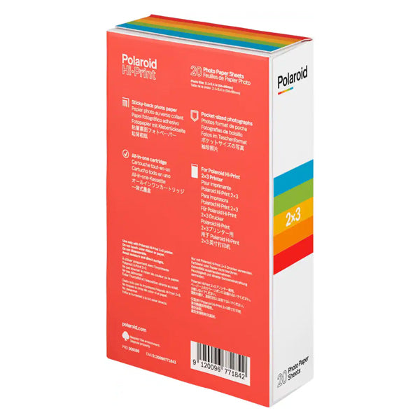 3 Pack - Polaroid Hi·Print 2x3 Paper Cartridge 20 Sheets Each White