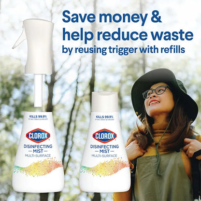 6 Pack - Clorox Disinfecting Mist Refill Multi Surface Eucalyptus Peppermint 10oz
