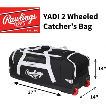 Rawlings YADI 2.0 Wheeled Catcher's Bag Yadier Molina Model Royal Blue Rawlings