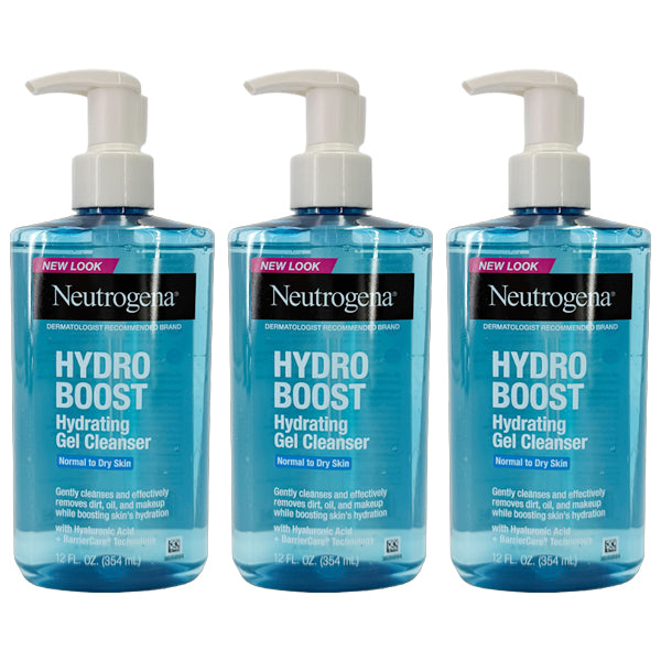 3 Pack - Neutrogena Hydro Boost Face Wash, Hydrating Facial Cleanser 12oz