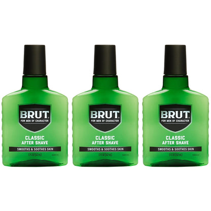 3 Pack - Brut Classic Mens Aftershave with Iconic Masculine Scent 5 oz