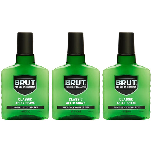 3 Pack - Brut Classic Mens Aftershave with Iconic Masculine Scent 5 oz