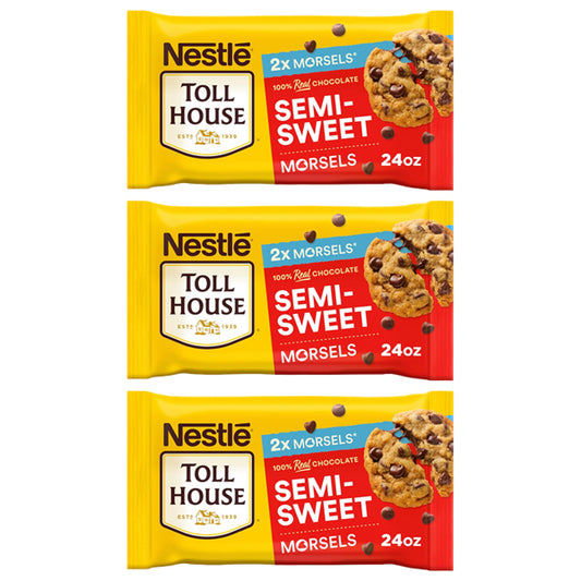 3 Pack - Nestle Toll House Semi Sweet Chocolate Chip Morsels 24oz