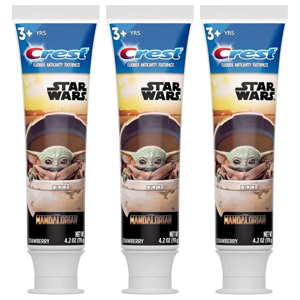 3 Pack - Crest Toothpaste Kids Star Wars Strawberry 4.2oz Tube
