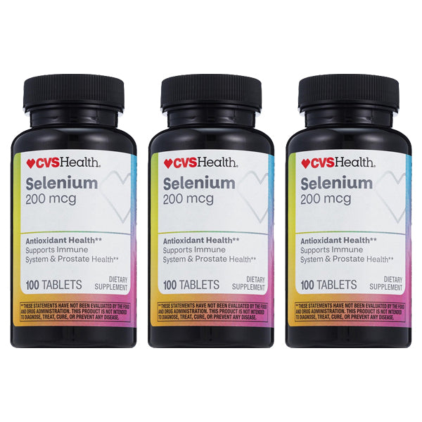 3 Pack - CVS Health Selenium 200 Mcg Antioxidant Health 100 Count CVS