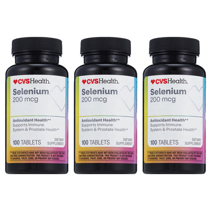 3 Pack - CVS Health Selenium 200 Mcg Antioxidant Health 100 Count CVS