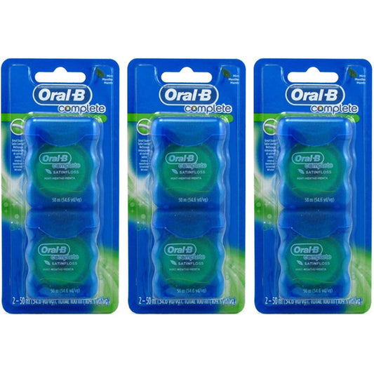 3 Pack - Oral-B 54 Yards Floss Satin Mint Twin Packs