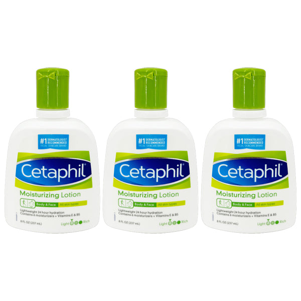 3 Pack - Cetaphil Lightweight Moisturizing Lotion All Skin Types 8 fl oz