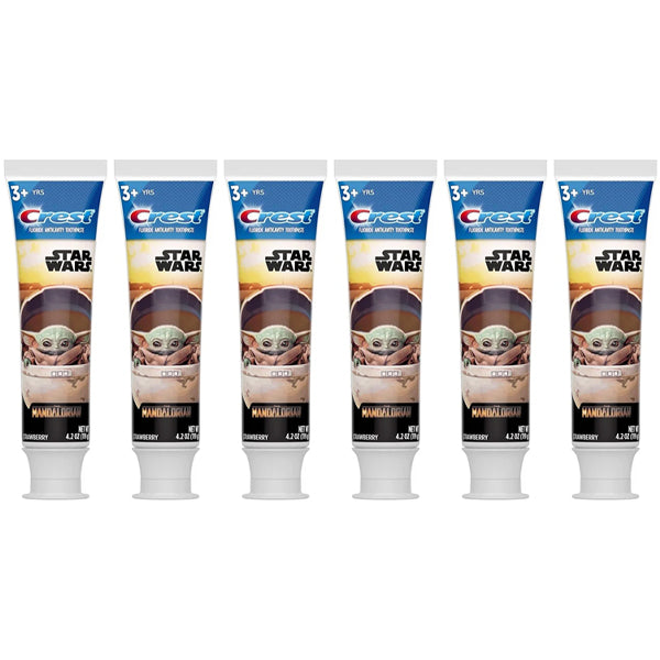 6 Pack - Crest Toothpaste Kids Star Wars Strawberry 4.2oz Tube