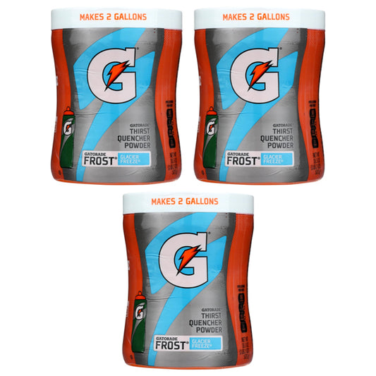 3 Pack - Gatorade Thirst Quencher Powder Frost Glacier Freeze 18.3oz