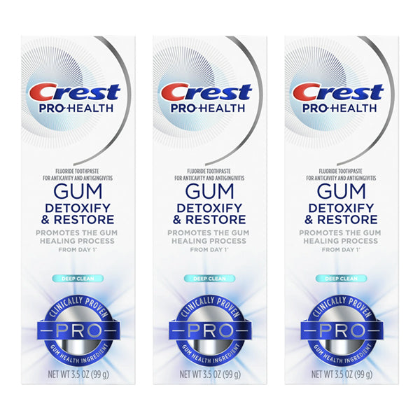 3 Pack - Crest Pro-Health Gum Detoxify and Restore Deep Clean Toothpaste 3.5 oz