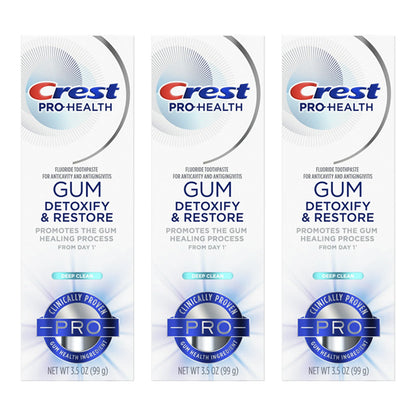 3 Pack - Crest Pro-Health Gum Detoxify and Restore Deep Clean Toothpaste 3.5 oz