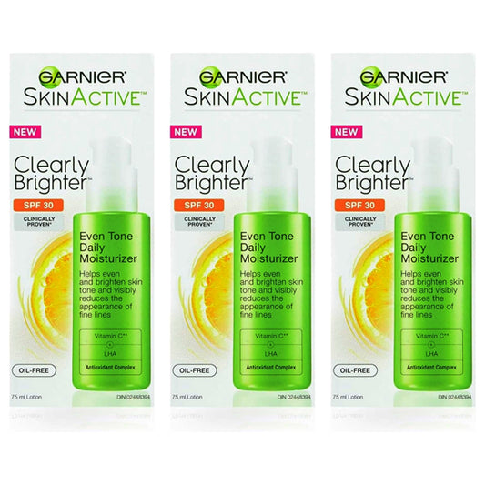 3 Pack - Garnier SkinActive Clearly Brighter SPF 30 Face Moisturizer 2.5oz Garnier