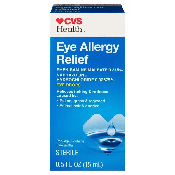 3 Pack - CVS Health Eye Allergy Relief Sterile Eye Drops 0.5oz CVS