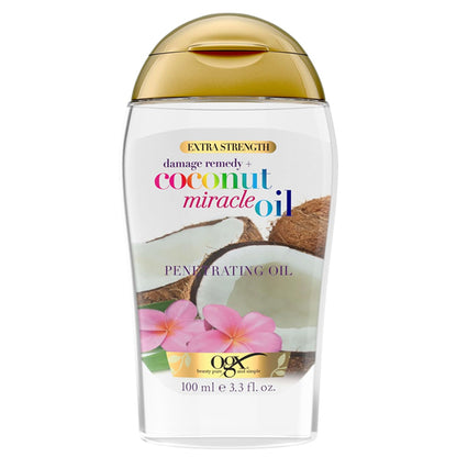 3 Pack - OGX Extra Strength Damage Remedy + Coconut Miracle Hair Oil Treatment 3.3oz OGX